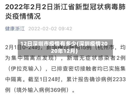 12日深圳市疫情有多少(深圳疫情2020年12月)
