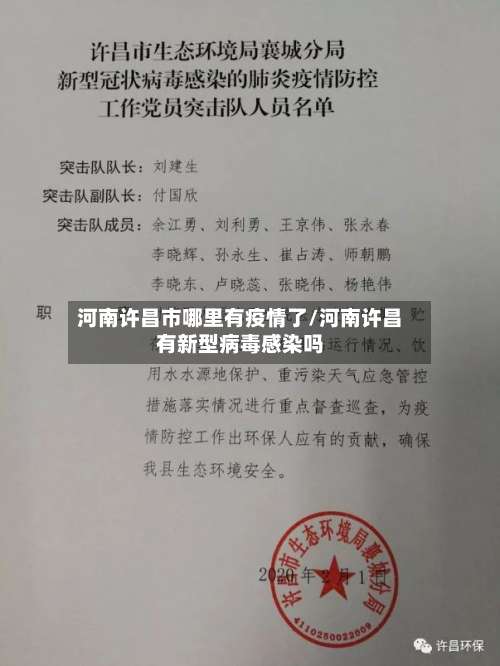 河南许昌市哪里有疫情了/河南许昌有新型病毒感染吗-第2张图片