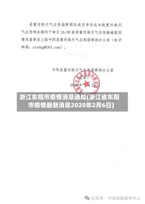浙江东阳市疫情消息通知(浙江省东阳市疫情最新消息2020年2月6日)-第2张图片