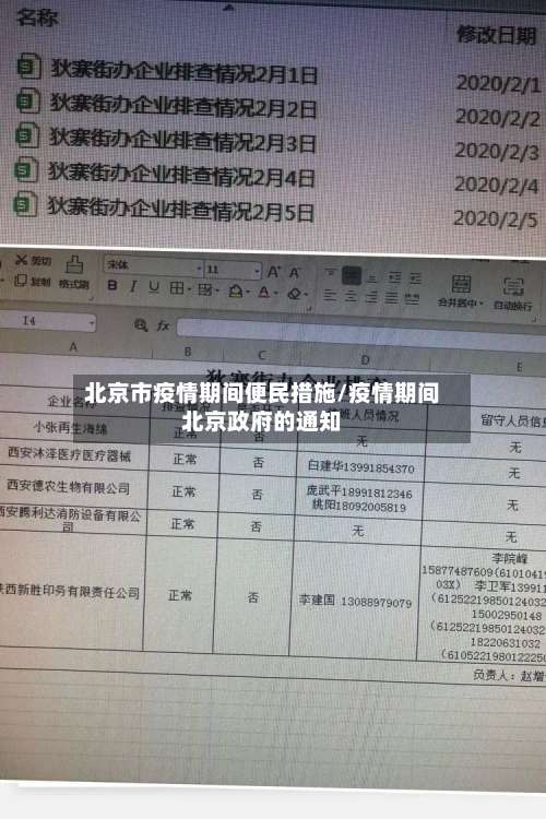 北京市疫情期间便民措施/疫情期间北京政府的通知