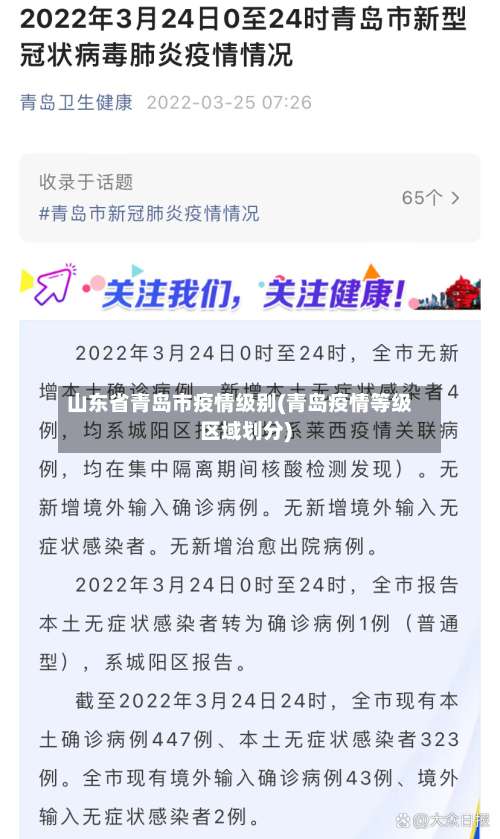 山东省青岛市疫情级别(青岛疫情等级区域划分)