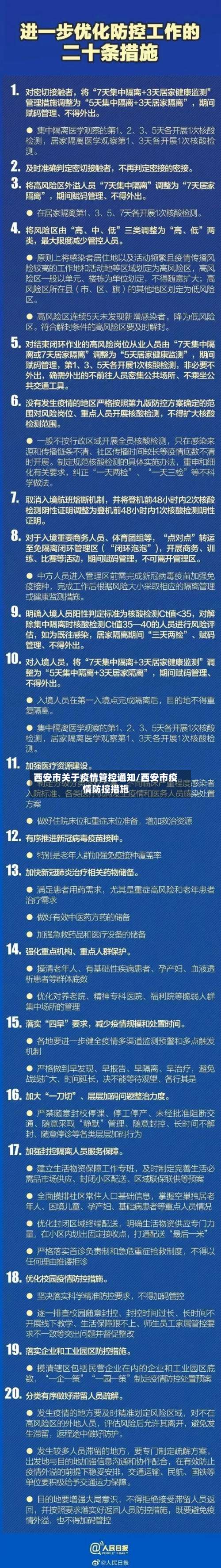 西安市关于疫情管控通知/西安市疫情防控措施
