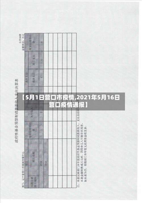 【5月1日营口市疫情,2021年5月16日营口疫情通报】