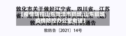 【疫情防控山东菏泽市郓城,山东郓城疫情防控办公室电话】-第2张图片