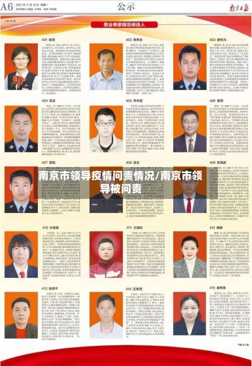 南京市领导疫情问责情况/南京市领导被问责