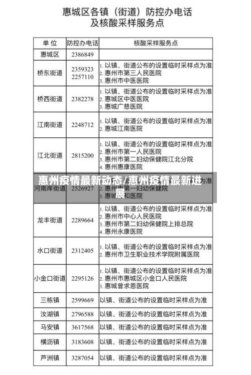 惠州疫情最新动态/惠州疫情最新进展-第3张图片