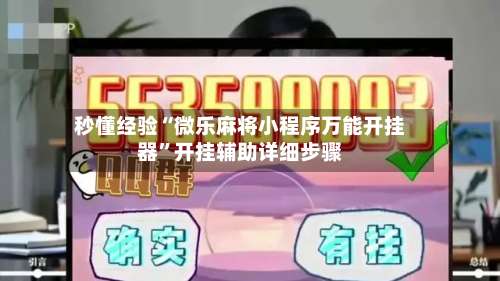 秒懂经验“微乐麻将小程序万能开挂器”开挂辅助详细步骤-第3张图片