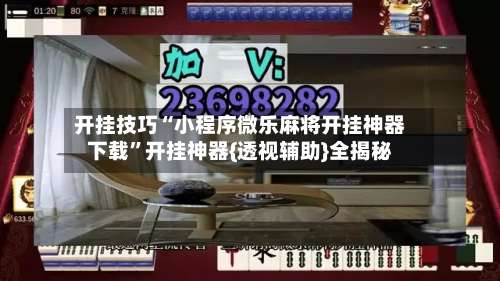 开挂技巧“小程序微乐麻将开挂神器下载”开挂神器{透视辅助}全揭秘-第2张图片