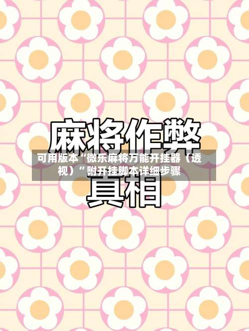 可用版本“微乐麻将万能开挂器（透视）”附开挂脚本详细步骤