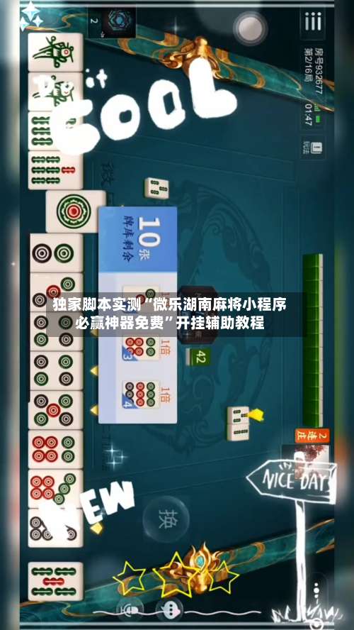 独家脚本实测“微乐湖南麻将小程序必赢神器免费”开挂辅助教程-第3张图片