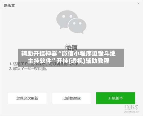 辅助开挂神器“微信小程序边锋斗地主挂软件”开挂(透视)辅助教程-第2张图片