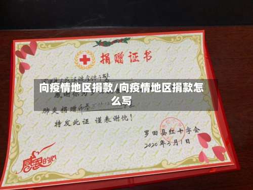 向疫情地区捐款/向疫情地区捐款怎么写-第3张图片