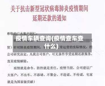 疫情车辆查询(疫情查车查什么)-第2张图片