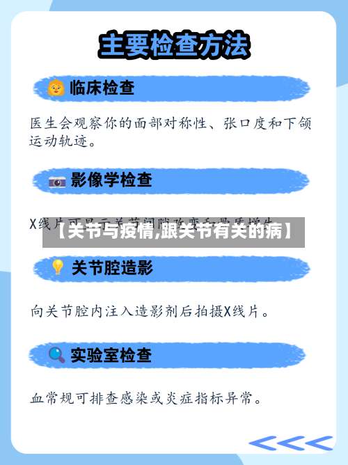 【关节与疫情,跟关节有关的病】