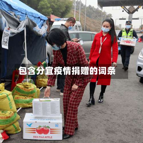 包含分宜疫情捐赠的词条