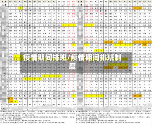 疫情期间排班/疫情期间排班制度-第2张图片