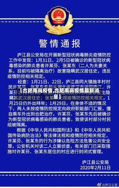 【合肥南岗疫情,合肥南岗疫情最新消息】-第3张图片