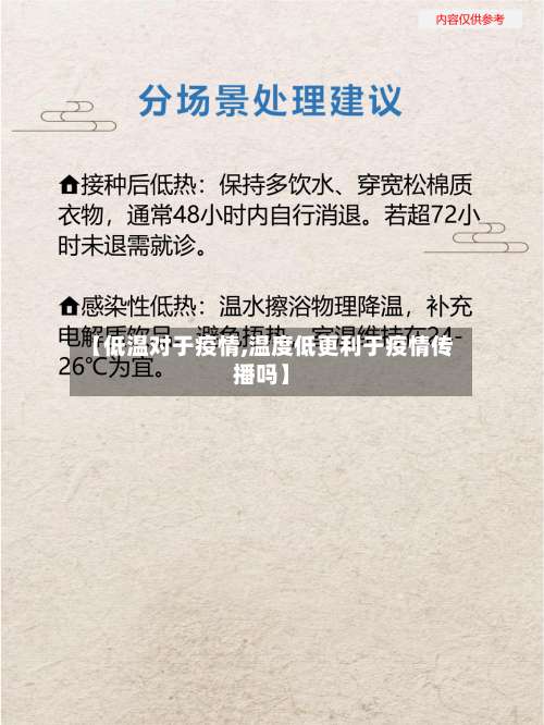 【低温对于疫情,温度低更利于疫情传播吗】