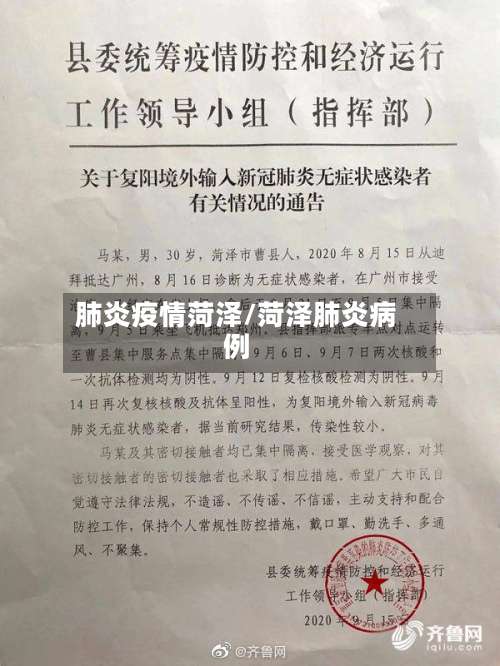 肺炎疫情菏泽/菏泽肺炎病例-第2张图片