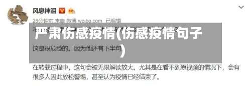 严肃伤感疫情(伤感疫情句子)-第2张图片