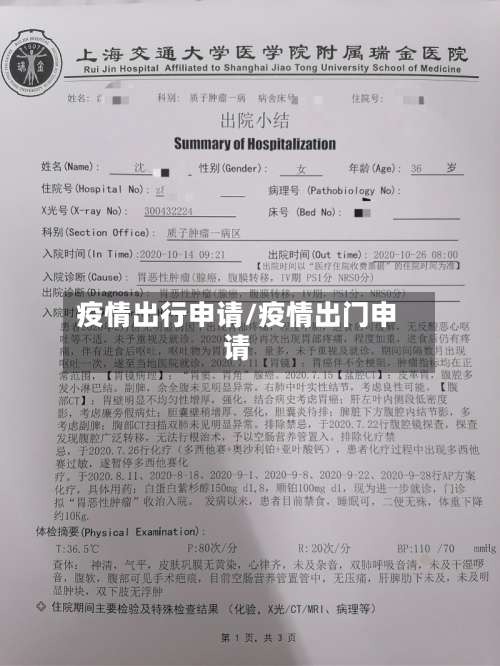 疫情出行申请/疫情出门申请