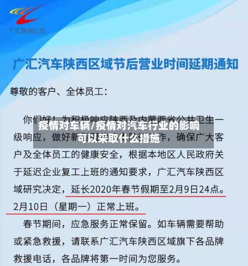 疫情对车辆/疫情对汽车行业的影响可以采取什么措施-第3张图片