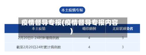 疫情督导专报(疫情督导专报内容)-第2张图片